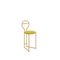 Gold mit niedriger Rückenlehne & Chartreuse Samt Forthy Joly Chairdrobe von Colé Italia 1