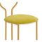 Sedia Forthy Joly color oro con schienale basso di Colé Italia, Immagine 2