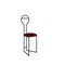 Schwarze Forthy Joly Chairdrobe mit hoher Rückenlehne & rotem Samtbezug von Colé Italia 2