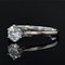 French Diamond Solitaire Ring in 18K White Gold, 1950s 4