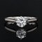 French Diamond Solitaire Ring in 18K White Gold, 1950s 3