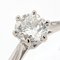 French Diamond Solitaire Ring in 18K White Gold, 1950s 7
