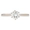 French Diamond Solitaire Ring in 18K White Gold, 1950s, Image 1