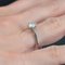 French Diamond Solitaire Ring in 18K White Gold, 1950s 9