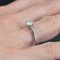 French Diamond Solitaire Ring in 18K White Gold, 1950s, Image 9