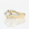 French Platinum Bangle Ring in 18K Yellow Gold with Diamond, 1940s, Image 6