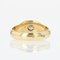 French Platinum Bangle Ring in 18K Yellow Gold with Diamond, 1940s 10