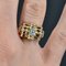 French Diamond Tank Ring in 18K Yellow Gold, 1950s 5