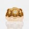 French Diamond Tank Ring in 18K Yellow Gold, 1950s, Image 10