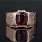 Engraved Ring in 18K Rose Gold with Garnet, 1900s, Image 3