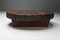 Rustic Wabi-Sabi Coffee Table in Solid Dark Wood, 1950s, Image 4