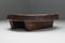 Rustic Wabi-Sabi Coffee Table in Solid Dark Wood, 1950s, Image 2