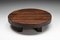 Rustic Wabi-Sabi Coffee Table in Solid Dark Wood, 1950s 3