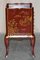 Chinese Chinoiserie Red Lacquer Three Drawer Bedside Tables, Set of 2 8