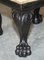 Antiker ebonisierter viktorianischer Fußhocker mit Löwentatzenfüßen, spätes 19. Jh 8