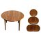 Mid-Century Danish Modern Hardwood Extending Dining Table from C J Rosengaard 1