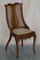 Art Deco Walnut & Hardwood Bergere Side Chairs, Set of 2 2
