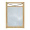 Grand Miroir Mural en Bois de Satin et en Chrome de Giorgio Collection 1