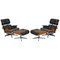 Hardwood No1 Lounge Chairs & Ottomans by Eames for Herman Miller, 1960, Set of 4, Image 1