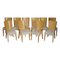Sillas de comedor X10 grandes de madera satinada de Giorgio Collection. Juego de 10, Imagen 1