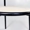 Mid-Century Italian Modern White Leather and Black Metal Round Chair, 1980s 11