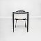 Moderner italienischer Mid-Century Stuhl aus weißem Leder & schwarzem Metall, 1980er 2