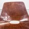 Moderner französischer Mid-Century Tonneau Stuhl aus braunem Leder & Metall von Pierre Guariche, 1950er 9