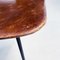 Mid-Century French Modern Tonneau Brown Leather & Metal Chair by Pierre Guariche, 1950s, Image 8