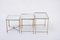 Hollywood Regency Brass and Glass Nesting Tables in the Style of Maison Jansen, Set of 3, Image 3