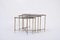 Hollywood Regency Brass and Glass Nesting Tables in the Style of Maison Jansen, Set of 3 6