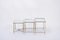 Hollywood Regency Brass and Glass Nesting Tables in the Style of Maison Jansen, Set of 3 2