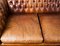 Englisches Vintage Mid-Century Chesterfield Sofa aus Leder 6
