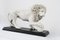 Composite Sculptures of Medici Lions in Marble, Set of 2 3