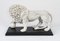 Composite Sculptures of Medici Lions in Marble, Set of 2 6