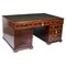 Antiker viktorianischer Schreibtisch aus geflammtem Mahagoni 1