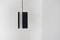 Lámpara colgante de metal en blanco y negro de Jan Hoogervorst para Anvia, años 60, Imagen 5