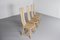 Brutalist Solid Oak Chairs from De Puyt, Belgium, 1970s, Set of 4 2