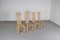 Brutalist Solid Oak Chairs from De Puyt, Belgium, 1970s, Set of 4 3