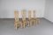 Brutalist Solid Oak Chairs from De Puyt, Belgium, 1970s, Set of 4, Image 3