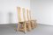 Brutalist Solid Oak Chairs from De Puyt, Belgium, 1970s, Set of 4 4