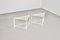 Triangular Tables in White by Mathieu Matégot for Artimeta, 1950s, Set of 2 3