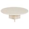 Table Basse Ronde en Travertin, 1970s 1