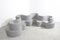 Divano modulare in tessuto grigio di Verner Panton, set di 4, Immagine 2
