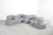 Divano modulare in tessuto grigio di Verner Panton, set di 4, Immagine 3