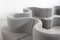 Clover Leaf Sofa mit grauem Stoffbezug von Verner Panton, 4er Set 6