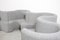 Divano modulare in tessuto grigio di Verner Panton, set di 4, Immagine 9