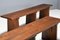 French Artisanal Benches in Solid Elm Wood, 1960s, Set of 2, Image 4