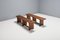 French Artisanal Benches in Solid Elm Wood, 1960s, Set of 2 6