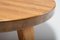 Round French Artisanal Coffee Table in Solid Oak, 1960s, Image 6