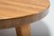Tavolino da caffè rotondo in legno di quercia massiccio, Francia, anni '60, Immagine 6